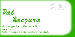 pal maczura business card